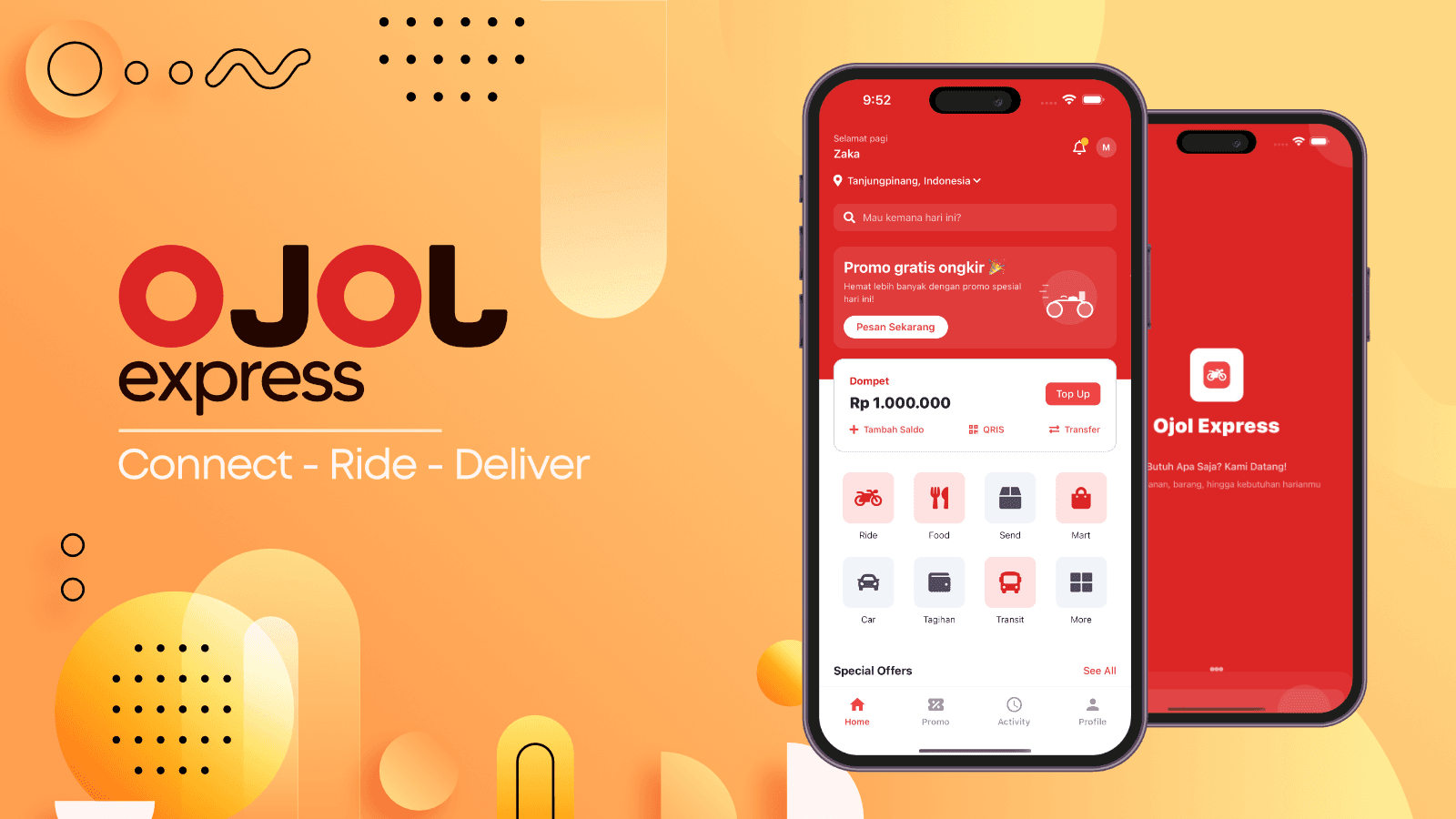 Ojol Express | Food Delivery and Ride-Hailing App